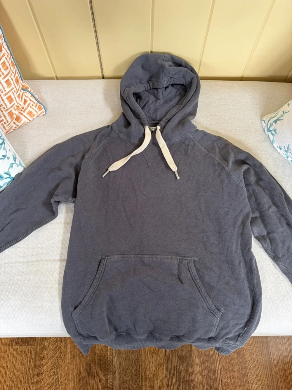 Classic Buck Mason Men's Hooded Pullover Sweatshirt - Slate Gray - Picture 1 of 2